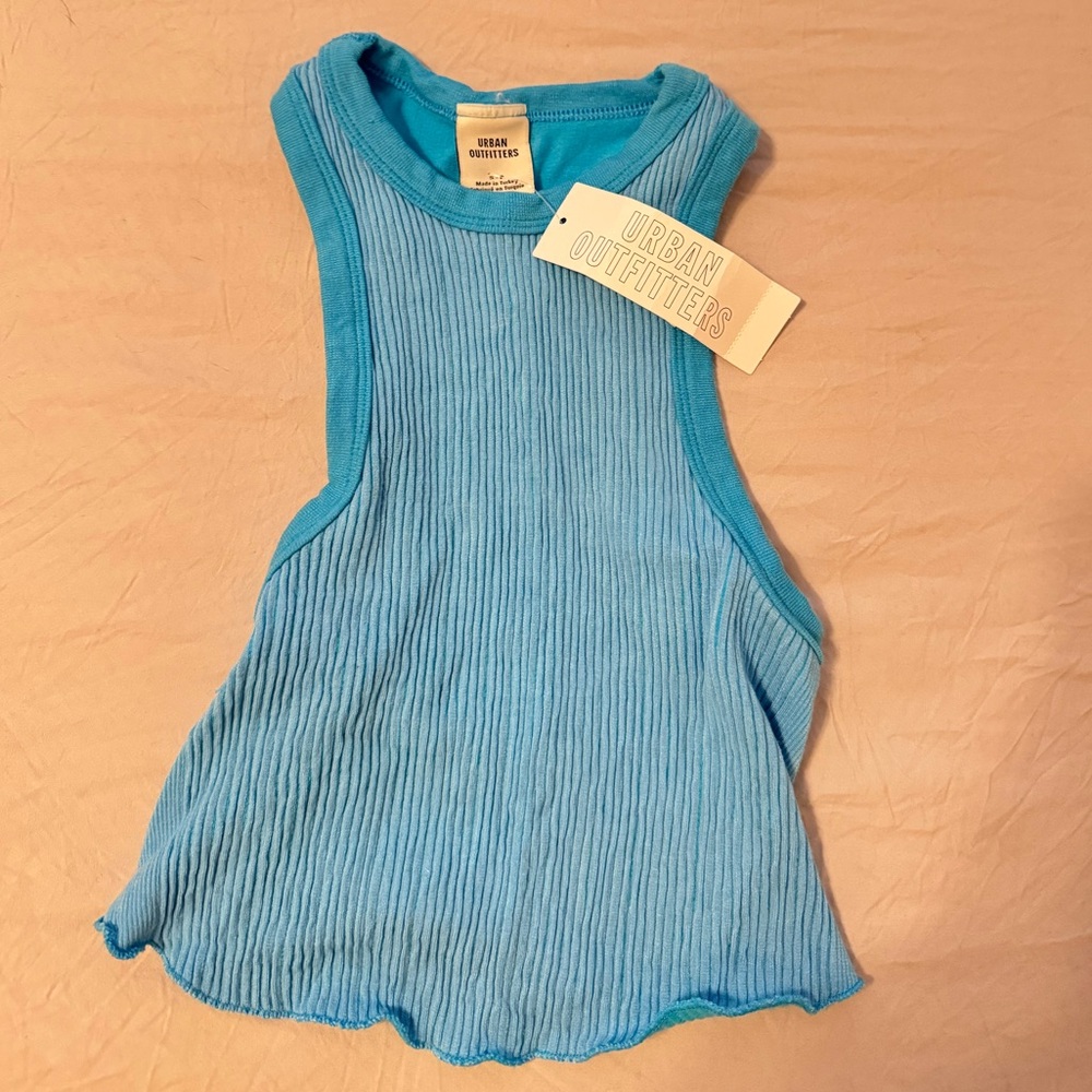 Urban Outfitters Aqua Ribbed Tank